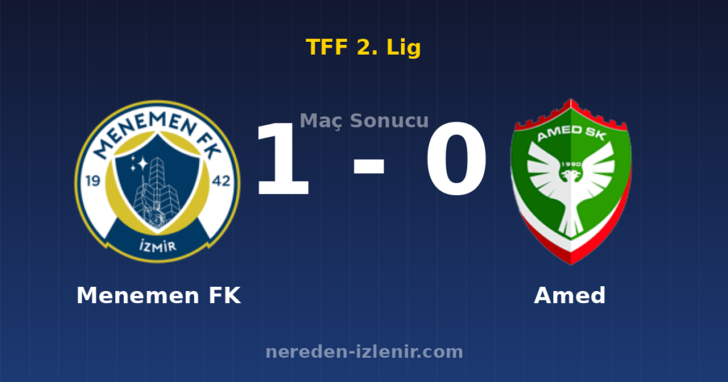 Menemen FK 1-0 Amed