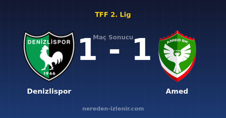 Denizlispor 1-1 Amed