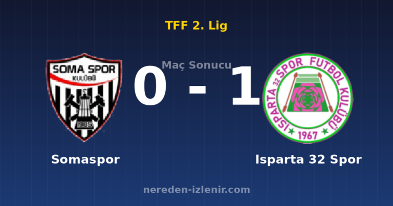 Somaspor 0-1 Isparta 32 Spor