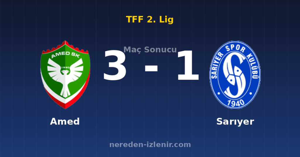 Amed 3-1 Sarıyer