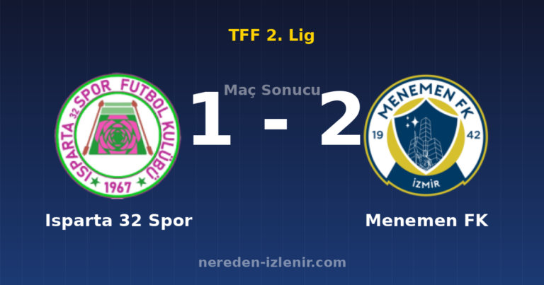 Isparta 32 Spor 1-2 Menemen FK