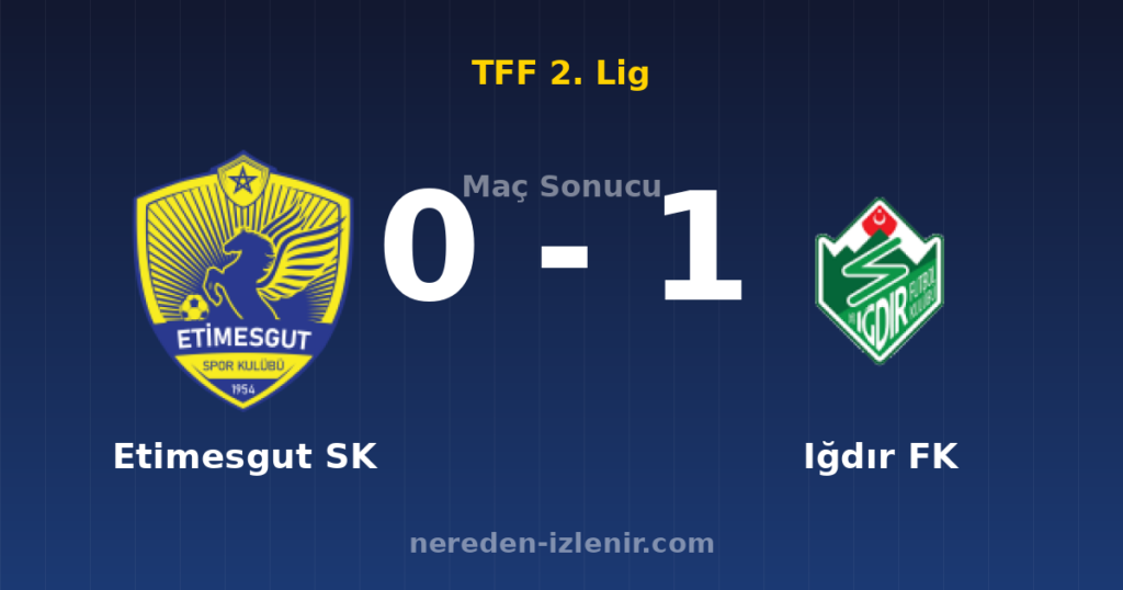 Etimesgut SK 0-1 Iğdır FK