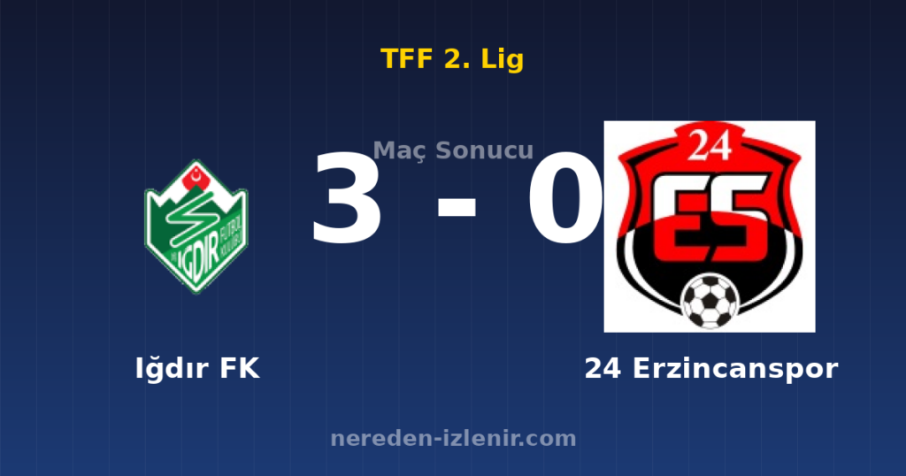 Iğdır FK 3-0 24 Erzincanspor