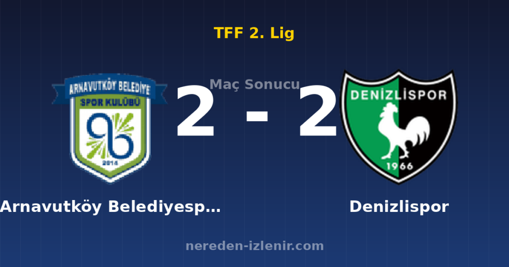 Arnavutköy Belediyespor 2-2 Denizlispor