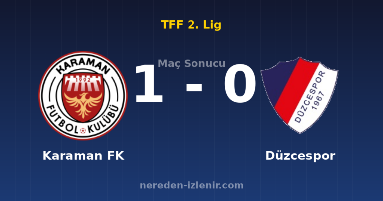 Karaman FK 1-0 Düzcespor