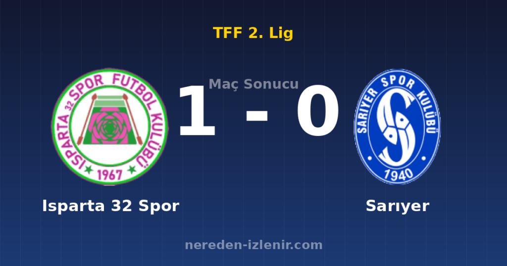 Isparta 32 Spor 1-0 Sarıyer