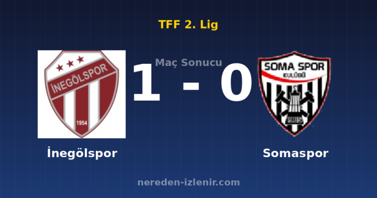 İnegölspor 1-0 Somaspor