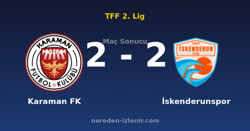 Karaman FK 2-2 İskenderunspor