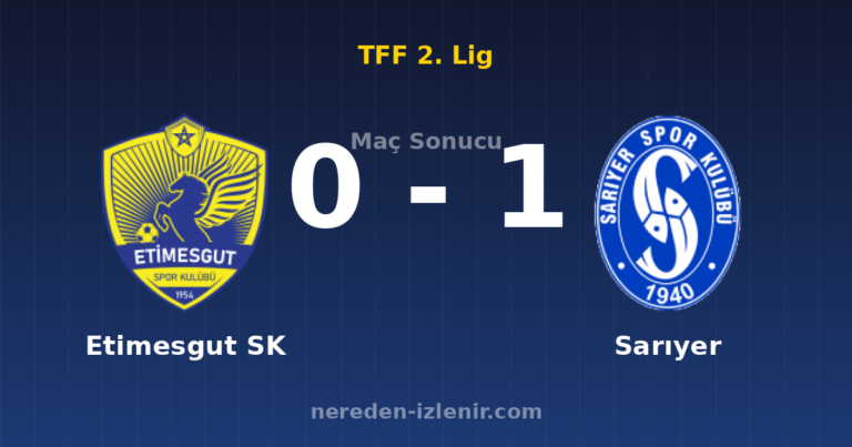Etimesgut SK 0-1 Sarıyer
