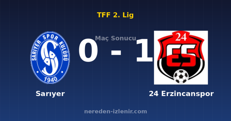 Sarıyer 0-1 24 Erzincanspor