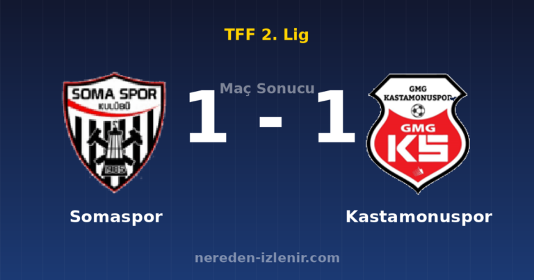 Somaspor 1-1 Kastamonuspor