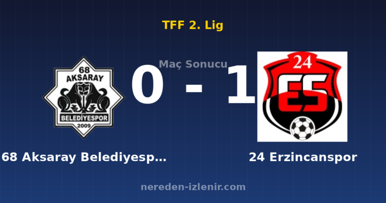 68 Aksaray Belediyespor 0-1 24 Erzincanspor