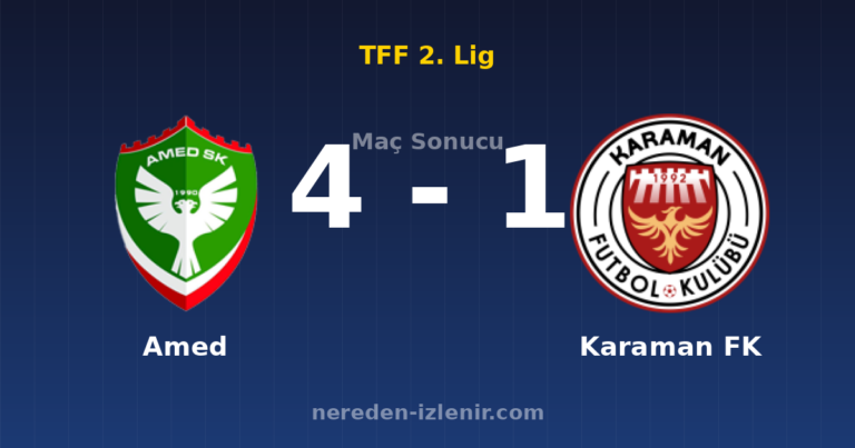 Amed 4-1 Karaman FK