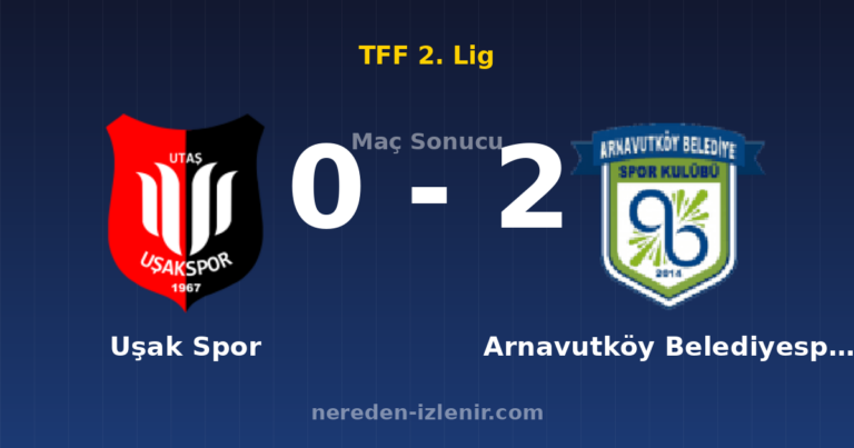 Uşak Spor 0-2 Arnavutköy Belediyespor