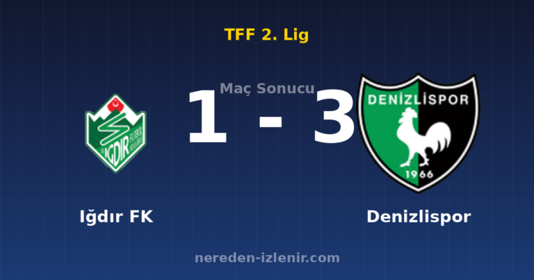 Iğdır FK 1-3 Denizlispor