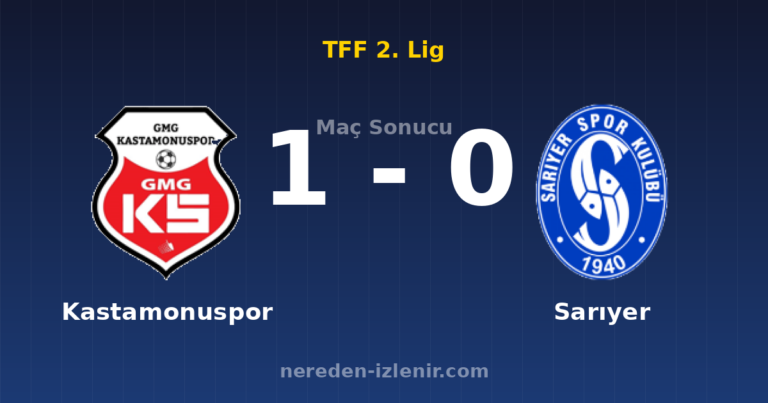 Kastamonuspor 1-0 Sarıyer