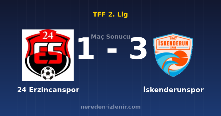 24 Erzincanspor 1-3 İskenderunspor