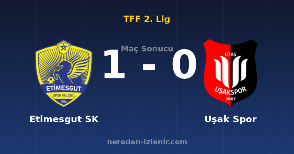 Etimesgut SK 1-0 Uşak Spor