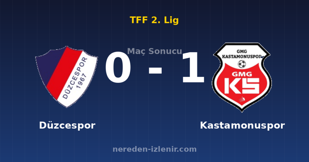 Düzcespor 0-1 Kastamonuspor