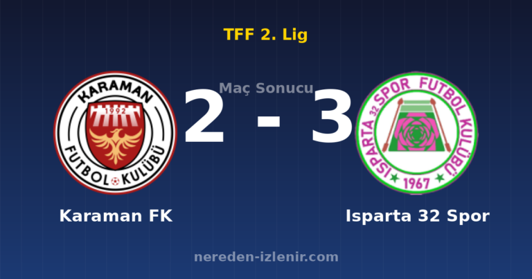 Karaman FK 2-3 Isparta 32 Spor
