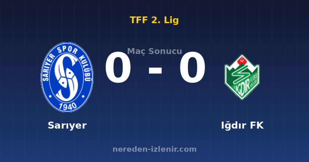 Sarıyer 0-0 Iğdır FK