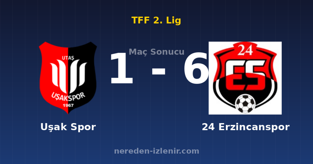 Uşak Spor 1-6 24 Erzincanspor