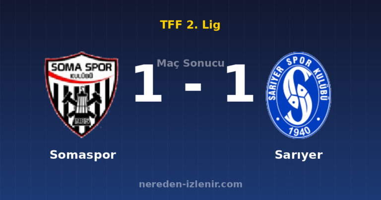 Somaspor 1-1 Sarıyer