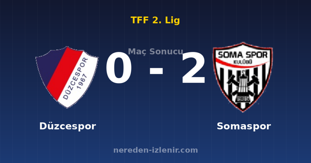 Düzcespor 0-2 Somaspor