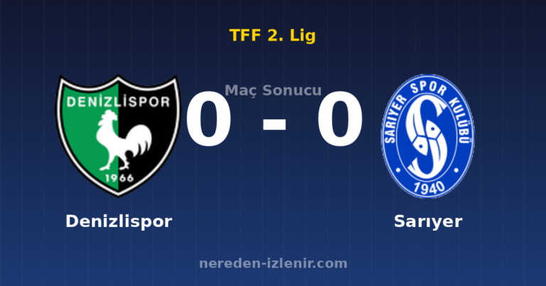 Denizlispor 0-0 Sarıyer