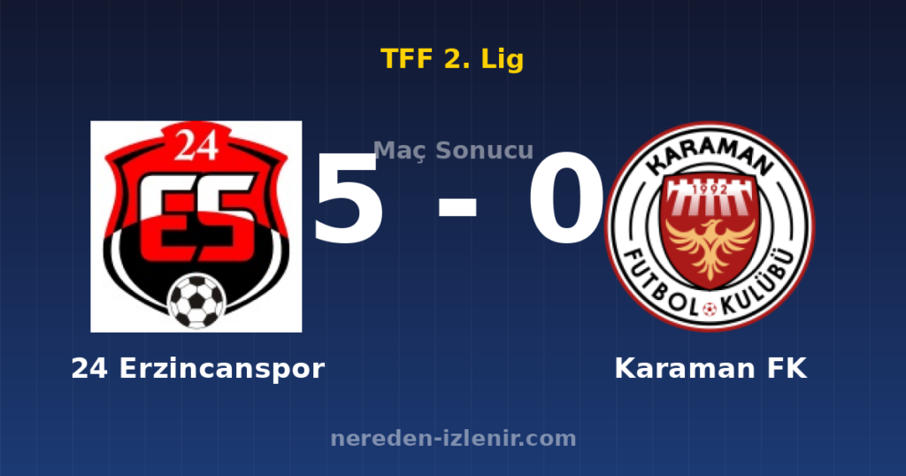 24 Erzincanspor 5-0 Karaman FK