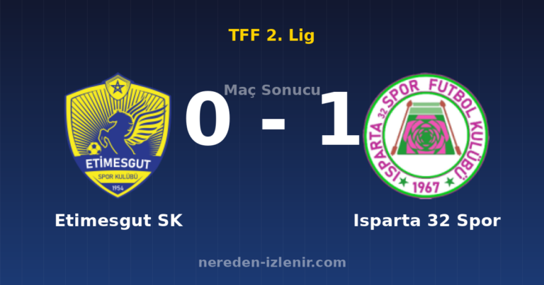 Etimesgut SK 0-1 Isparta 32 Spor