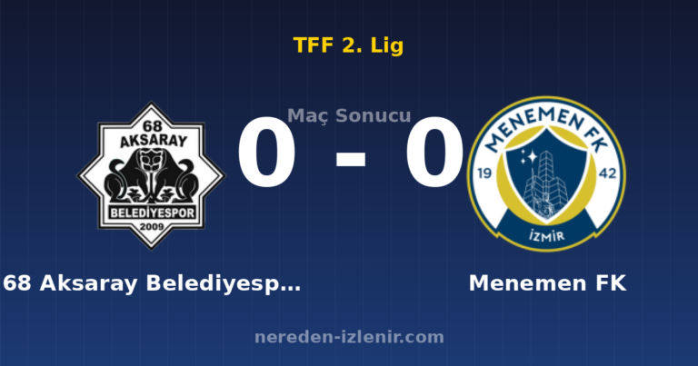 68 Aksaray Belediyespor 0-0 Menemen FK