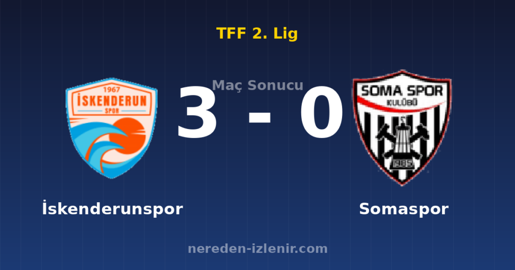 İskenderunspor 3-0 Somaspor