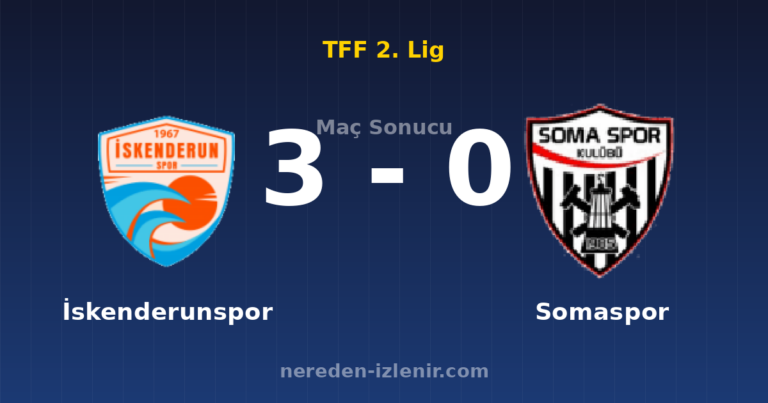 İskenderunspor 3-0 Somaspor