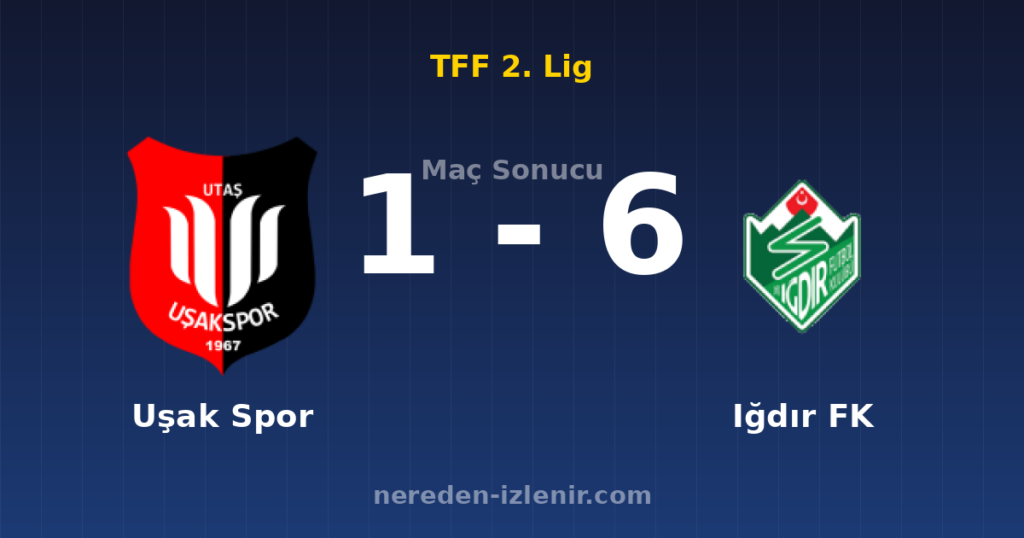Uşak Spor 1-6 Iğdır FK