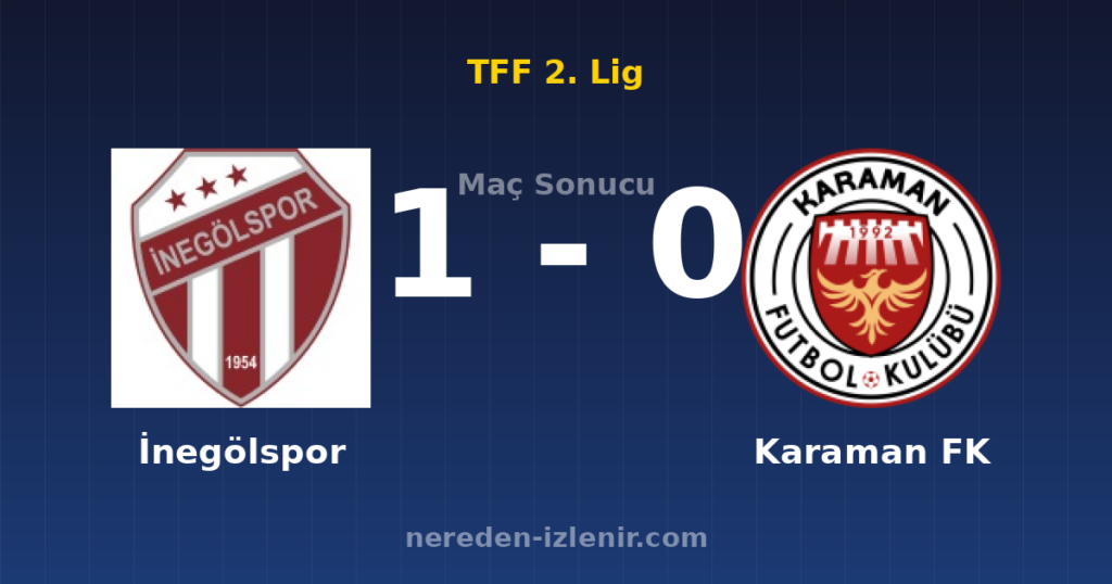 İnegölspor 1-0 Karaman FK