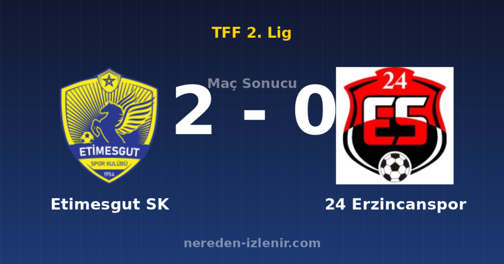 Etimesgut SK 2-0 24 Erzincanspor