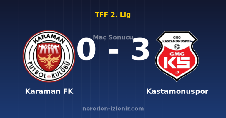 Karaman FK 0-3 Kastamonuspor