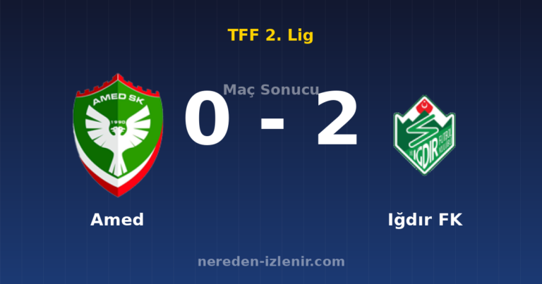 Amed 0-2 Iğdır FK