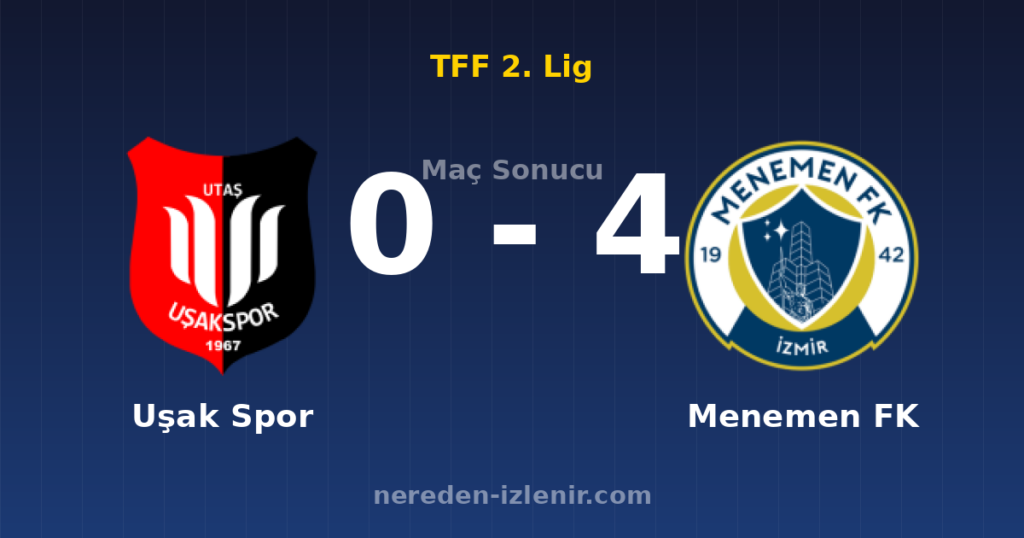 Uşak Spor 0-4 Menemen FK