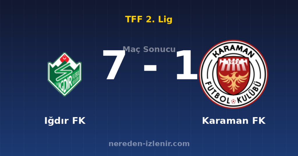 Iğdır FK 7-1 Karaman FK