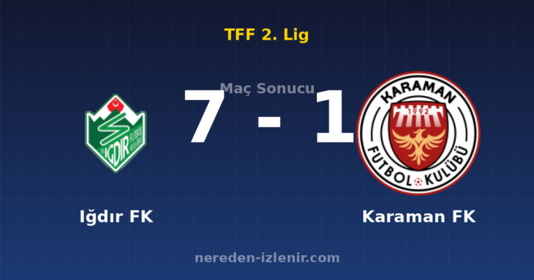 Iğdır FK 7-1 Karaman FK