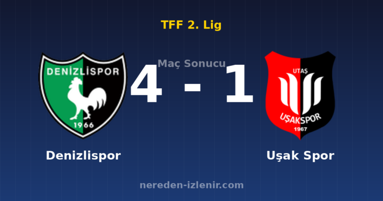 Denizlispor 4-1 Uşak Spor