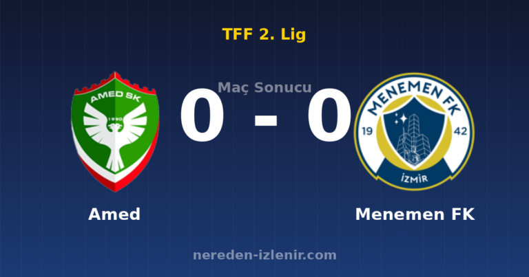 Amed 0-0 Menemen FK