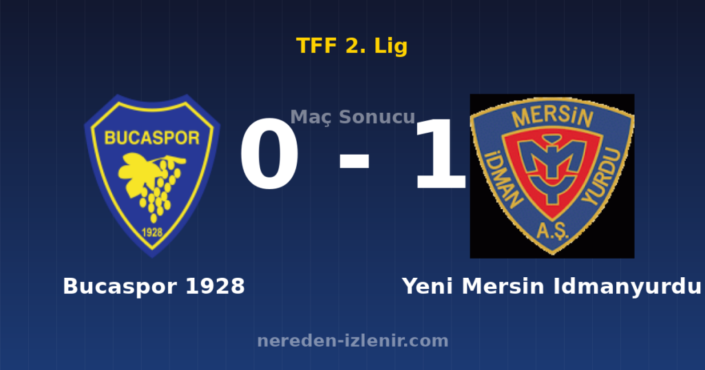 Bucaspor 1928 0-1 Yeni Mersin Idmanyurdu