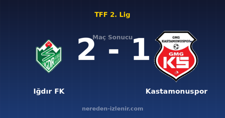 Iğdır FK 2-1 Kastamonuspor