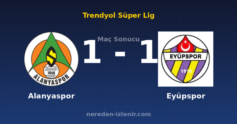 Alanyaspor 1-1 Eyüpspor