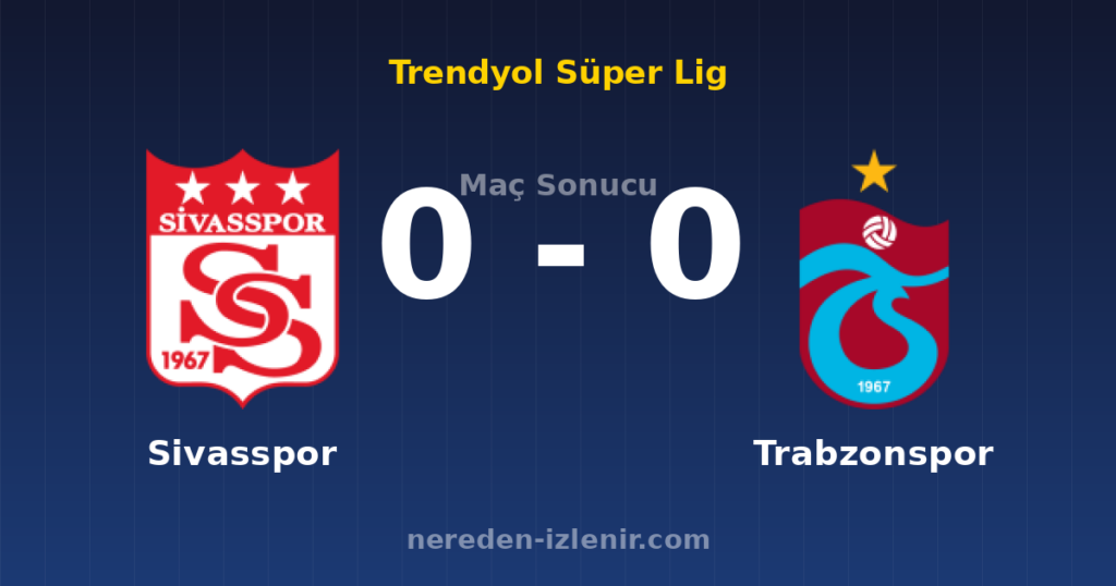 Sivasspor 0-0 Trabzonspor