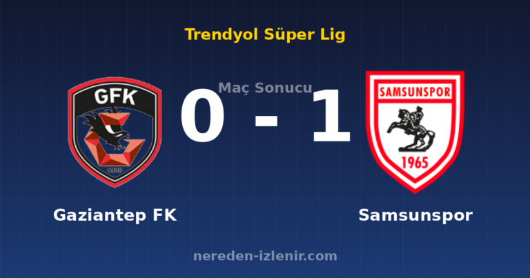 Gaziantep FK 0-1 Samsunspor