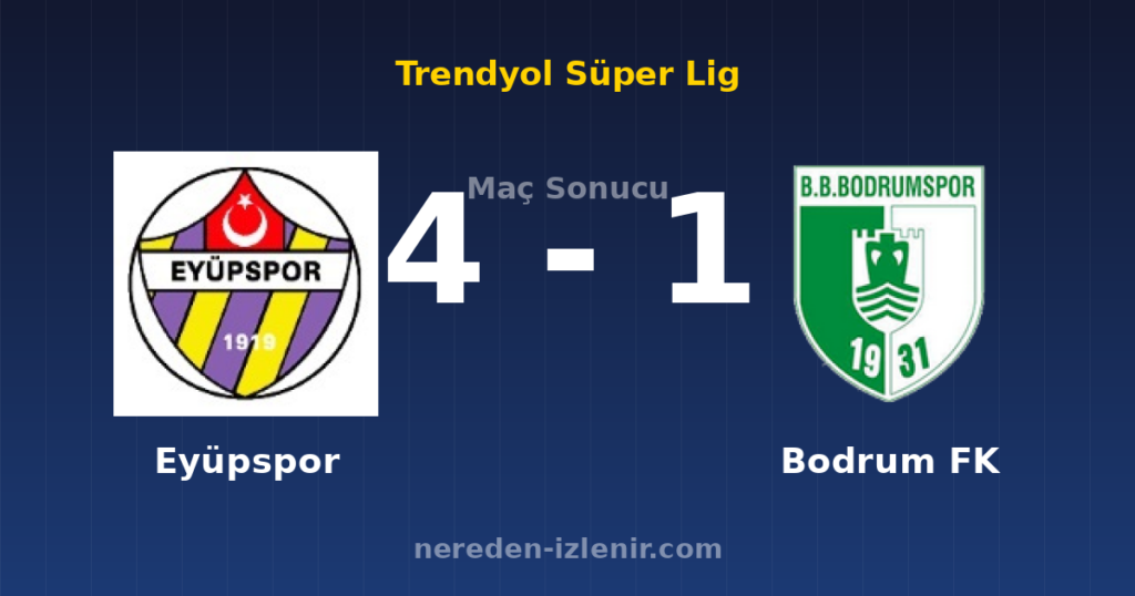 Eyüpspor 4-1 Bodrum FK